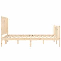 Bedframe met hoofdbord massief hout - thumbnail