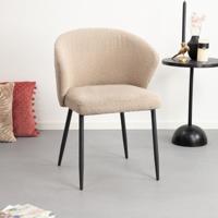 Eleonora Eetkamerstoel 'Santos' Bouclé, kleur Taupe Copenhagen - thumbnail