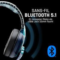 Lexip Naruto Shippuden Kakashi Kamui Over Ear headset Kabel, Bluetooth Stereo Zwart/blauw Headset, Volumeregeling, Microfoon uitschakelbaar (mute) Gamen - thumbnail