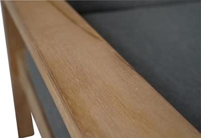 Loungebank teak incl. kussens 180cm