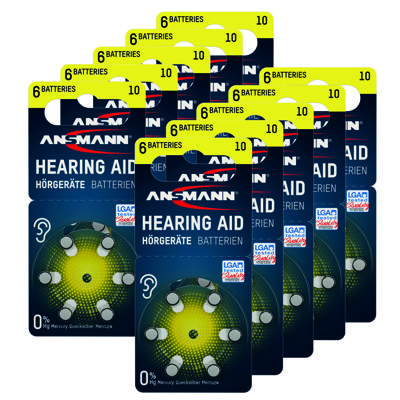 Ansmann type 10 gehoorbatterijen 60x