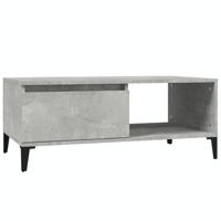 Salontafel 90x50x36,5 cm bewerkt hout betongrijs - thumbnail