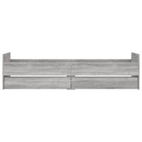 Bedframe met lades grijs sonoma eikenkleurig 100x200 cm - thumbnail