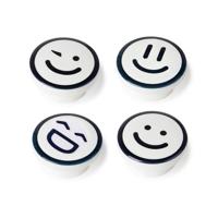 Deurknop Rei m9 Cirkelvormig Wit beukenhout Illustratie 4 Stuks (Ø 38 x 22 mm) - thumbnail