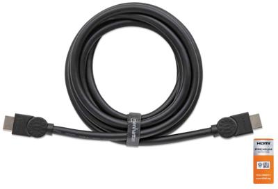 Manhattan 354837 HDMI-kabel HDMI Aansluitkabel HDMI-A-stekker, HDMI-A-stekker 1.00 m Zwart 4K UHD, Audio Return Channel (ARC), Vergulde steekcontacten Manhattan 354837 HDMI-kabel HDMI Aansluitkabel HDMI-A-stekker, HDMI-A-stekker 1.00 m Zwart 4K UHD, Audio Return Channel (ARC), Vergulde steekcontacten