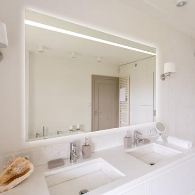 Spiegel Gliss Design Decora Horizontaal Standaard LED Verlichting 60cm En Spiegelverwarming