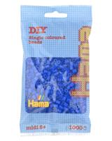 Hama midi strijkkralen - blauw neon (036), 1000st. - thumbnail