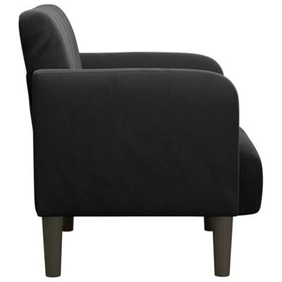 Fauteuil met armleuningen 54 cm fluweel zwart