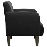 Fauteuil met armleuningen 54 cm fluweel zwart - thumbnail