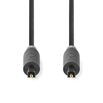 Optische Audiokabel | TosLink Male | TosLink Male | 5.0 m | Rond | PVC | Antraciet