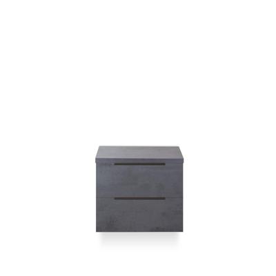 Seville Badmeubelset 60 cm - Wastafel Blad Beton Antraciet Edge greep