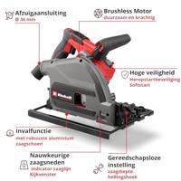 Einhell Professional TP-PS 18/165 Li BL - Solo Accu-invalzaag Zaagdiepte 90° (max.) 56 mm - thumbnail