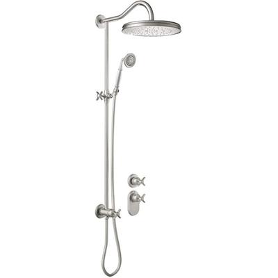 Regendoucheset Tres Clasic Opbouw Incl. Handdouche Inbouw Douchethermostaat RVS