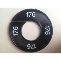 Maatring 9cm zwart/wit 176 - thumbnail