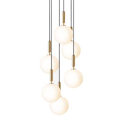 Nuura Miira 6 Large Hanglamp - Messing - Wit