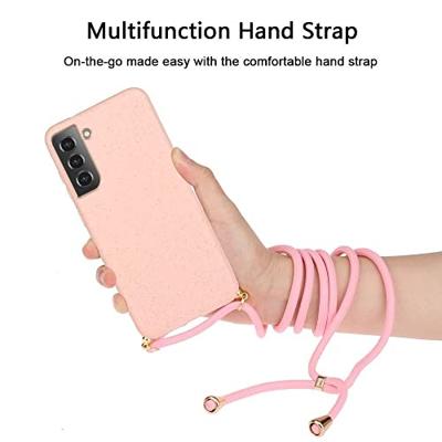 Lunso - Backcover hoes met koord - Samsung Galaxy S22 Plus - Roze