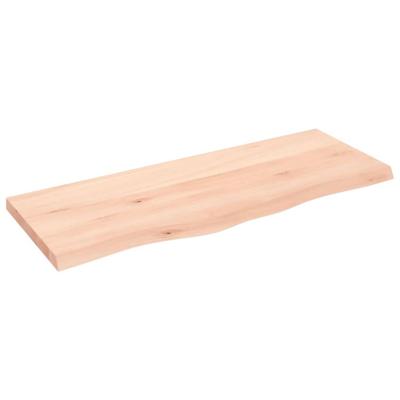 Wandschap 100x40x(2-4) cm onbehandeld massief eikenhout Wandschap 100x40x(2-4) cm onbehandeld massief eikenhout