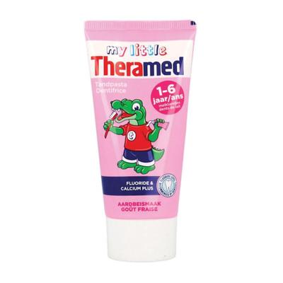 Theramed Theramed Tandpasta 1-6 Jaar Aardbeismaak 50ML Theramed Theramed Tandpasta 1-6 Jaar Aardbeismaak 50ML
