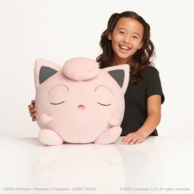 Jazwares Pokémon slapende knuffel pluche jigglypuff, 45cm