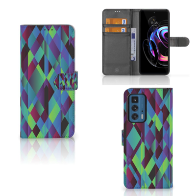 Motorola Edge 20 Pro | Book Case | Abstract Green Blue