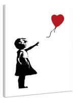 Schilderij - Banksy, Girl with Balloon, Meisje met Ballon, 70x100cm.Premium Print - Copy - thumbnail