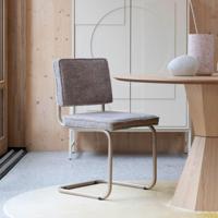 Zuiver Eetkamerstoel 'Ridge' Soft, Bouclé, kleur Beige - thumbnail