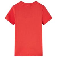 Kindershirt dinosaurusprint 128 rood - thumbnail