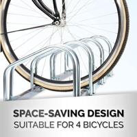 Steun voor fietsen Dunlop Bodem 4 plaatsen 27 x 100 x 32,5 cm Staal - thumbnail