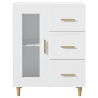 Dressoir 69,5x34x90 cm bewerkt hout wit - thumbnail