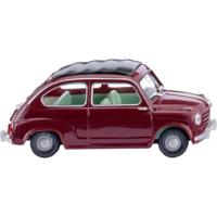 Wiking 009908 H0 Auto Fiat 600, wijnrood - thumbnail