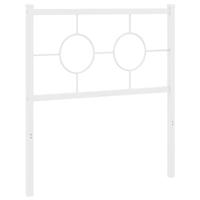 Hoofdbord 75 cm metaal wit - thumbnail