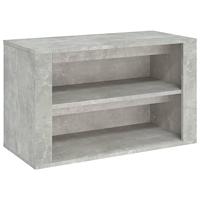 VidaXL Schoenenkast 75x35x45 cm bewerkt hout betongrijs - thumbnail