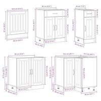 11-delige Keukenkastenset Lucca bewerkt hout sonoma eikenkleur - thumbnail