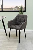 Sohome Eetkamerstoel 'Milly' Bouclé, kleur Antraciet - thumbnail