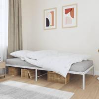 Bedframe metaal wit 100x200 cm - thumbnail
