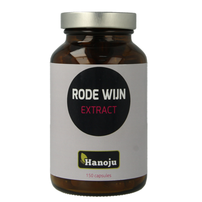 Hanoju Rode wijn extract 250mg 150 Vegetarische capsules