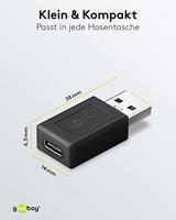 Goobay USB naar USB-C adapter zwart - 9550400 - thumbnail