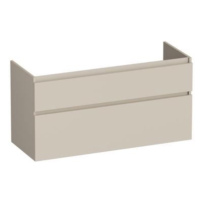 Brauer Delight - Onderkast - 120 cm - met 2 Softclose Lades Greeploos en 2 Sifon Uitsparingen - Mat Beige