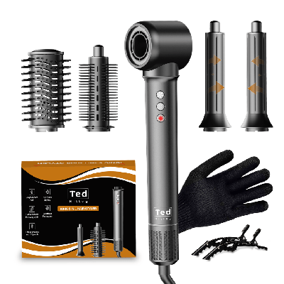 Ted Hilley Ionic 5-in-1 Hair Multi-Styler Platinum Silver