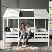 Vipack huisbed 2 panelen - wit - 90x200 cm - thumbnail