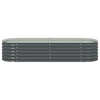 VidaXL Plantenbak verhoogd 240x80x44 cm gegalvaniseerd staal grijs