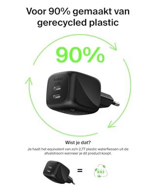 Oplader Belkin WCH019KQBK Zwart 50 W