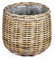 Plantenmand Rotan Grijs Ø26cm - thumbnail