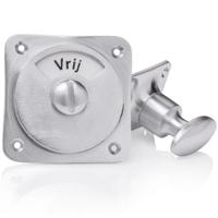 De Oude Deurklink WC slot - Draaiknop vrij-bezet mat nikkel - thumbnail