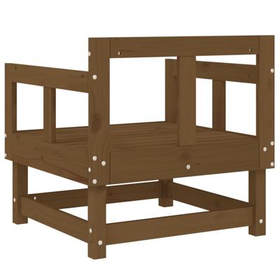 Tuinstoelen 2 st massief grenenhout honingbruin - thumbnail
