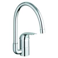 Grohe Euroeco keukenkraan met hoge C-uitloop chroom - thumbnail