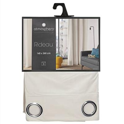 Gordijn Atmosphera Lilou Polyester Ivoor (140 x 260 cm)