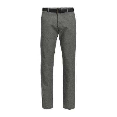 WE Fashion Fundamentals geruite slim fit chino zwart