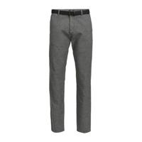 WE Fashion Fundamentals geruite slim fit chino zwart - thumbnail