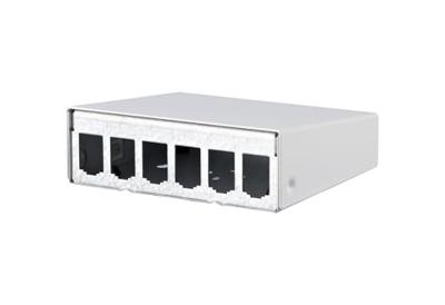 Metz Connect 130861-0602-E 6 poorten Netwerkpatchpaneel Zonder connectoren 1 HE Wit Niet ingericht
